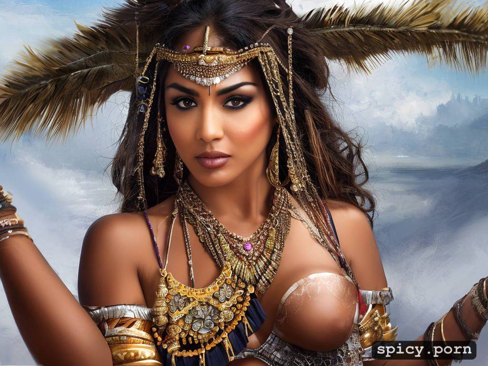 indian, ultra wide very detailed shot only, very beautiful, fear in face - #main