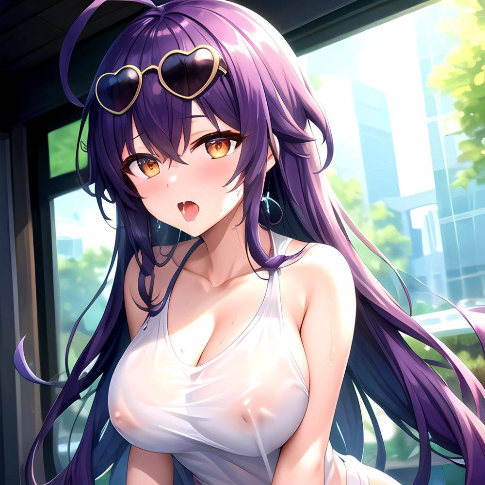 1girl Absurdres Breasts Collarbone Cum Ejaculation Eyewear On Head Hetero Highres Honkai Star Rail Honkai Series Hu Dako Kafka H, 2641734530 - AIHentai - #main