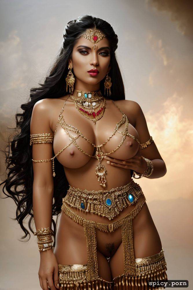 gorgeous face, hourglass structure, traditional indian lady - #main