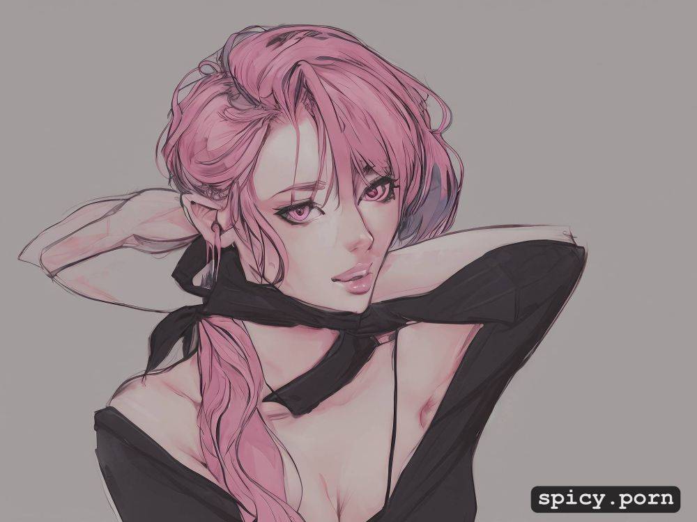 tomboy, fucking a woman, pink hair, short hair - #main