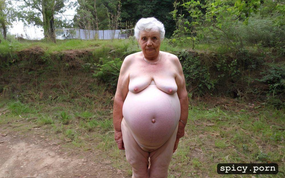 fat thighs, short hairs, super obese old granny, professionnal colored photography - #main