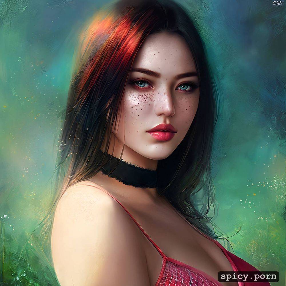 lush full lips, digital painting, heart eyes, big glossy eyes - #main