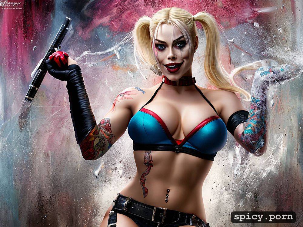 sexy, high detailed, 8k, margot robbie as harley quinn, hdr - #main