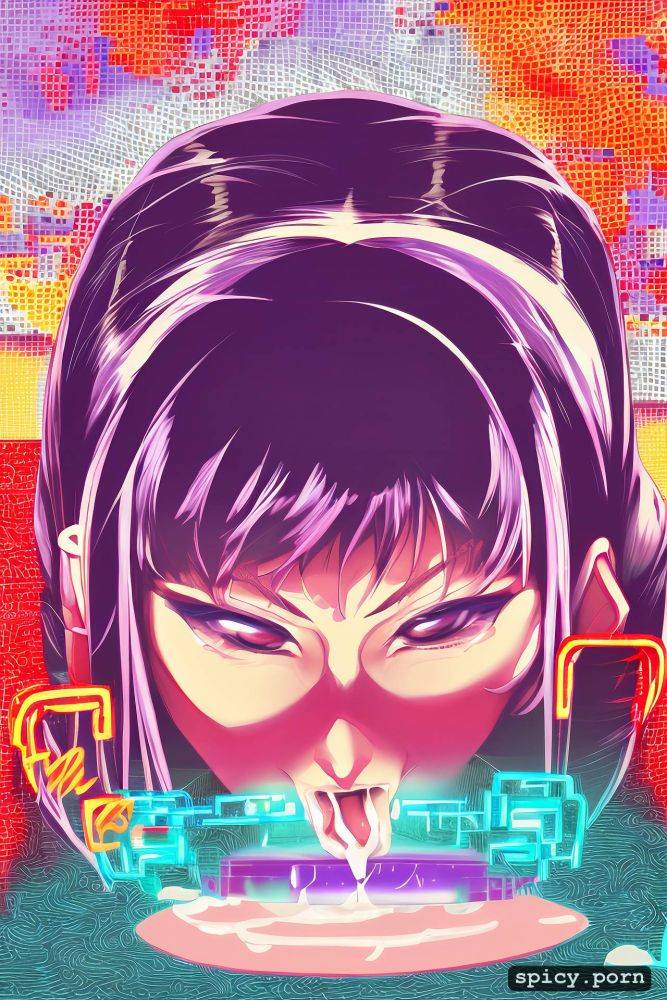 colurful, drugged, pills, brainwashing, cum in mouth, full body - #main