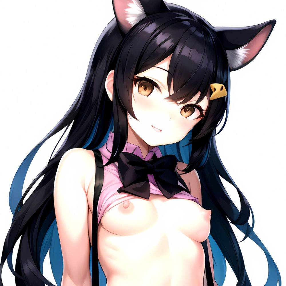 1girl Aardvark Kemono Friends Animal Ears Bare Shoulders Black Bow Black Bowtie Black Hair Bow Bowtie Breasts Brown Eyes Cropped, 1097171955 - AIHentai - #main