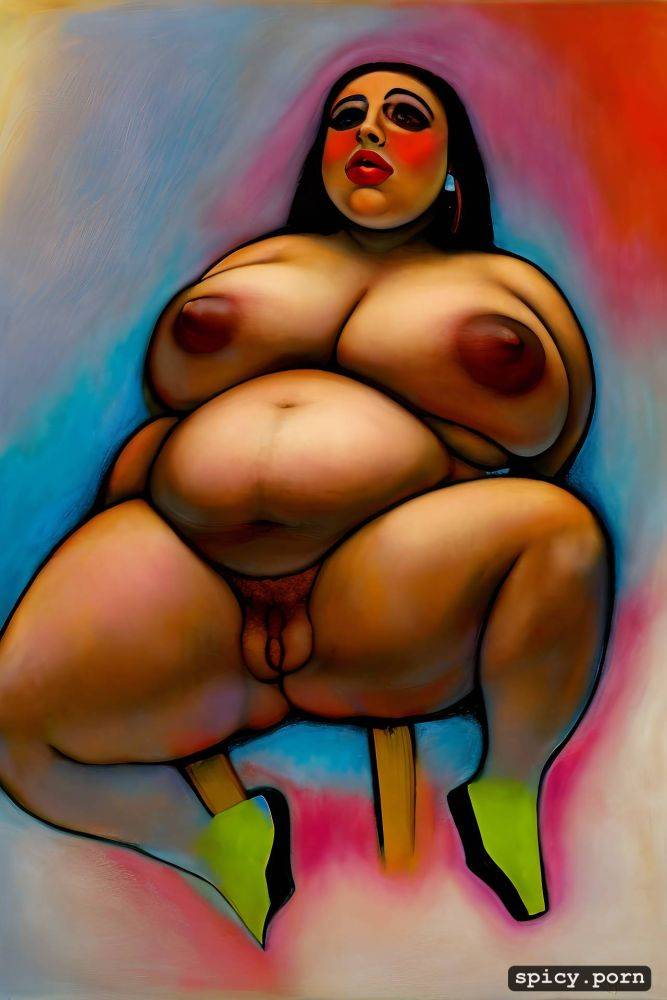 huge fat belly, gaining weight, latina woman, huge ass cheeks - #main