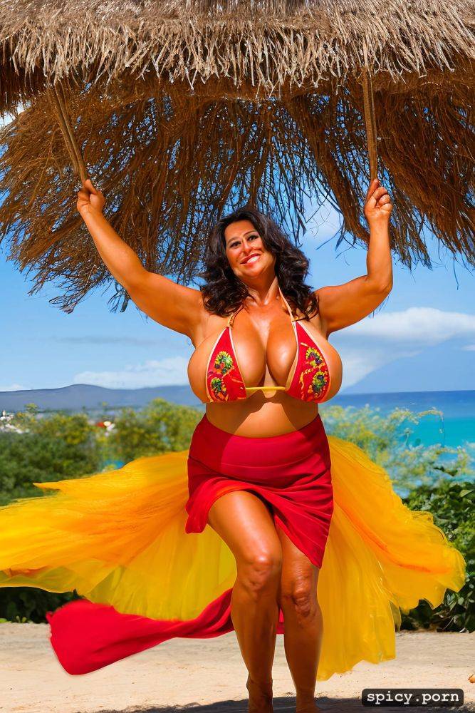 giant hanging boobs, performing on stage, color portrait, curvy body - #main