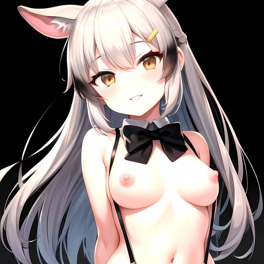 1girl Aardvark Kemono Friends Animal Ears Bare Shoulders Black Bow Black Bowtie Black Hair Bow Bowtie Breasts Brown Eyes Cropped, 476207449 - AIHentai - #main
