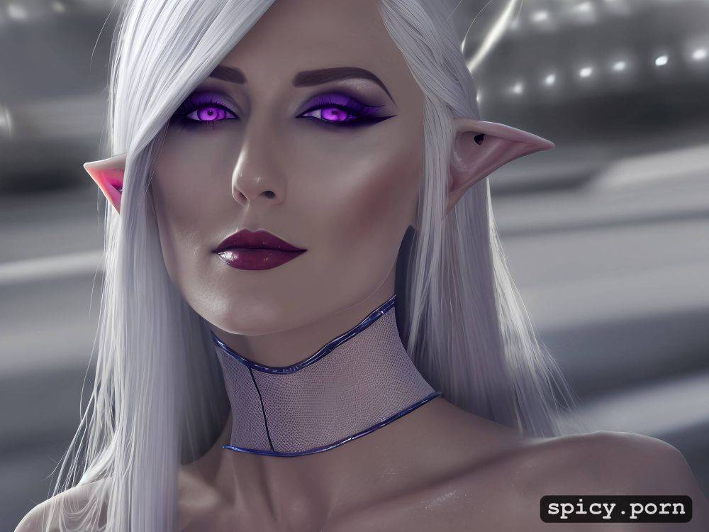 perfect slim albino female elf, white eyebrows, 23 yo, white eyelashes - #main