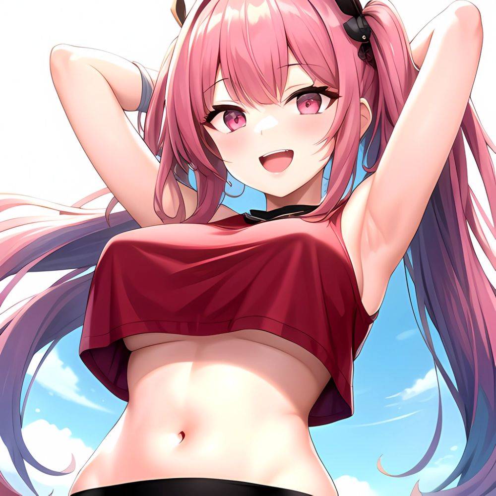 1girl D Absurdres Armpits Arms Behind Head Azur Lane Blush Breasts Bremerton Azur Lane Crop Top Highres Large Breasts Looking, 1290776654 - AIHentai - #main