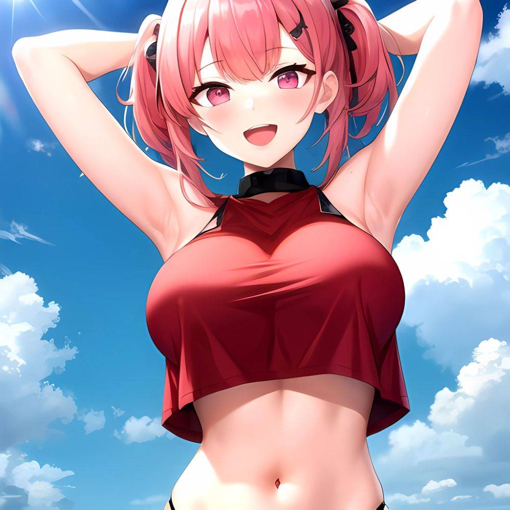 1girl D Absurdres Armpits Arms Behind Head Azur Lane Blush Breasts Bremerton Azur Lane Crop Top Highres Large Breasts Looking, 3827872039 - AIHentai - #main
