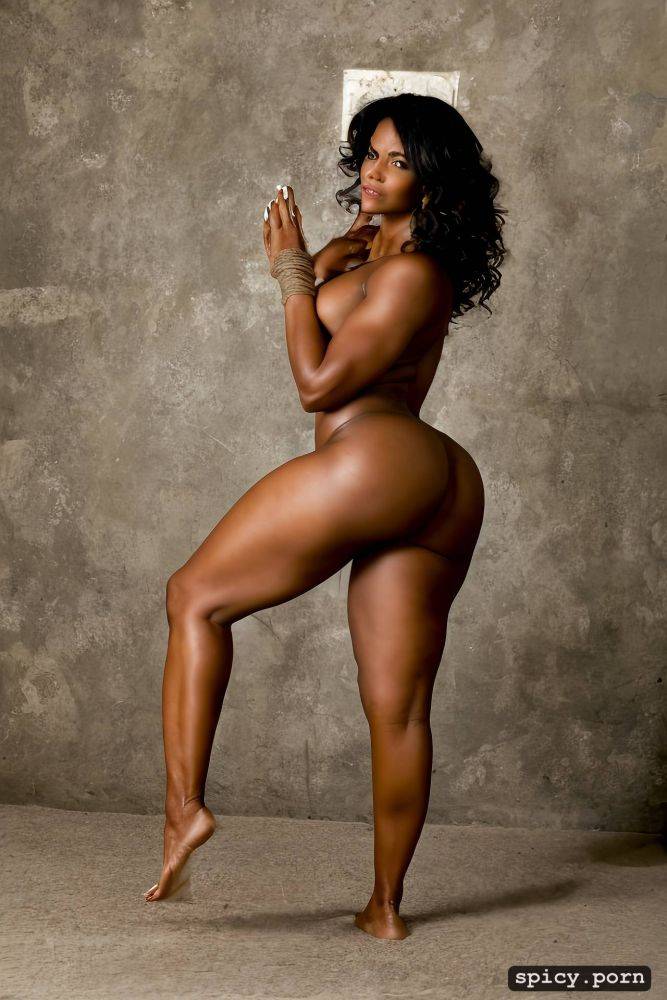 thick muscular arms, dark voluptuous ebony milf, halle berry face - #main