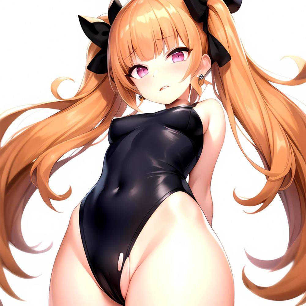 1girl Akazutsumi Momoko Blunt Bangs Bow Covered Navel Earrings Female Focus From Below Hair Bow Hyper Blossom Kndhentai Leotard, 4203194930 - AIHentai - #main
