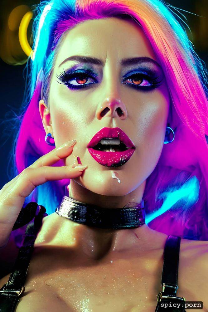 highres, cyberpunk cityscape simetric, long hair, 8k, cum all over covered in cum cum dripping cum on face tears in eyes - #main