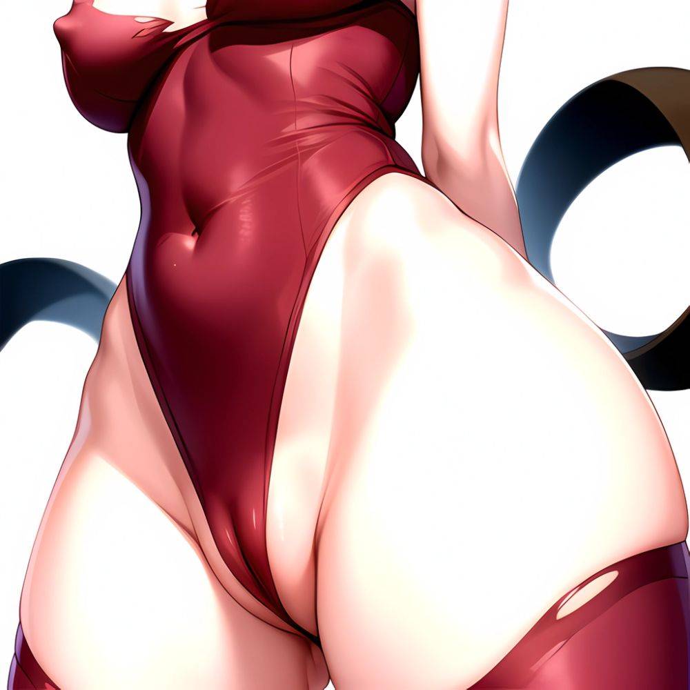 1girl Akazutsumi Momoko Blunt Bangs Bow Covered Navel Earrings Female Focus From Below Hair Bow Hyper Blossom Kndhentai Leotard, 3304679019 - AIHentai - #main