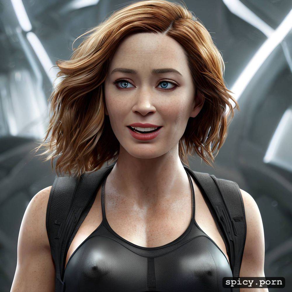 8k, emily blunt from the movie edge of tomorrow, emily blunt has saggy breasts - #main