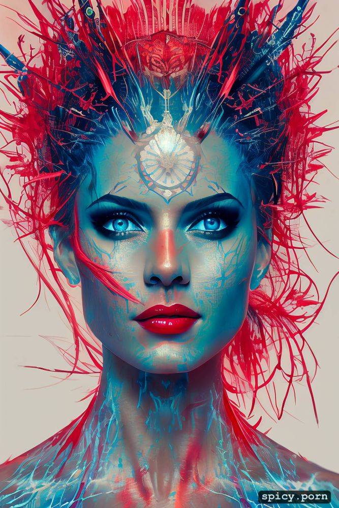 highly detailed, vibrant, strong warrior princess, key visual - #main