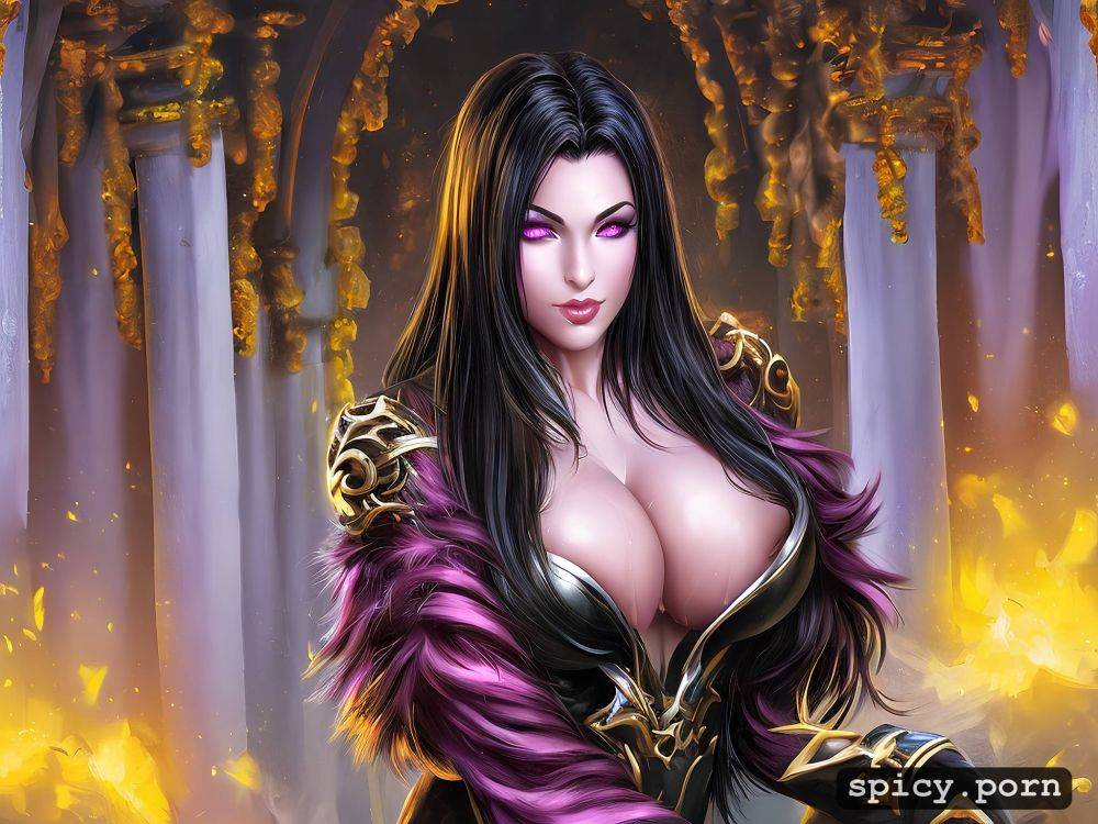 masterpiece, rachel roth raven from new teen titans era, purple glowing eyes - #main