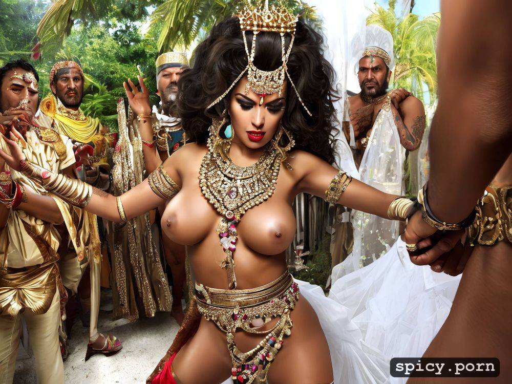 indian bride, fully naked, gangbanged fucked by group of men - #main