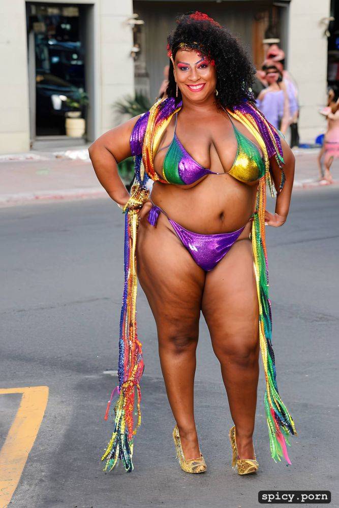 huge natural boobs, 58 yo beautiful performing mardi gras street dancer - #main