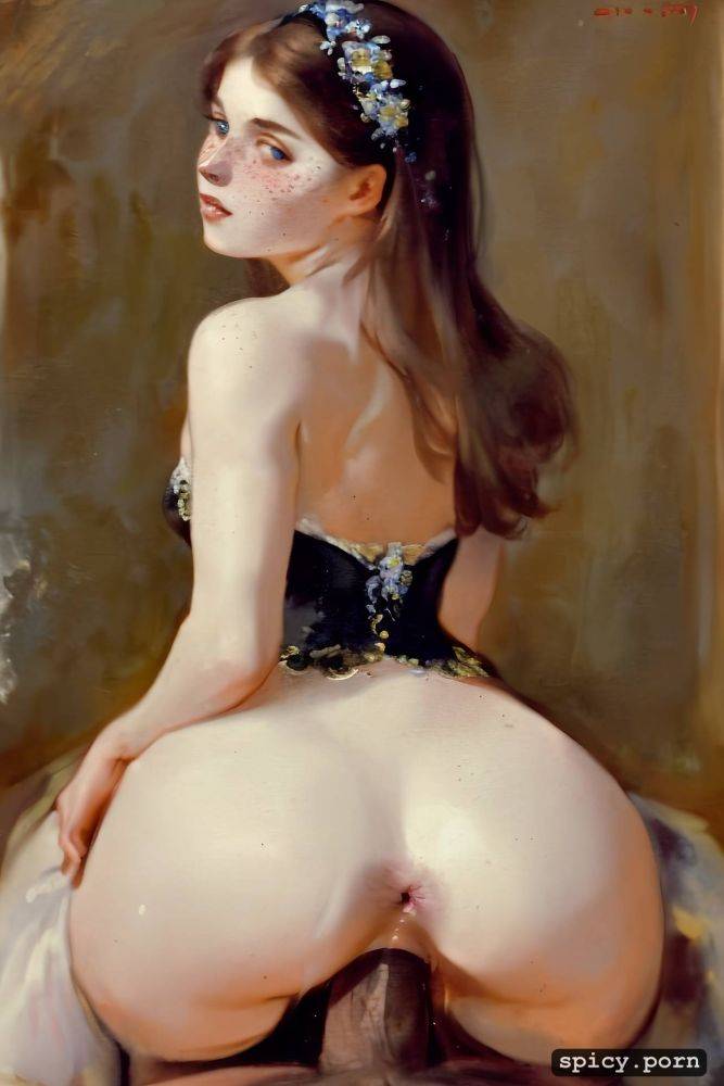 freckles, panting, straining, glossy eyes, small shiny snub nose - #main
