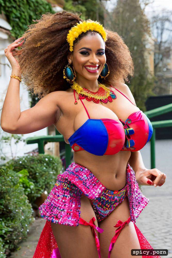 huge natural boobs, front view, color portrait, perfect stunning smiling face - #main