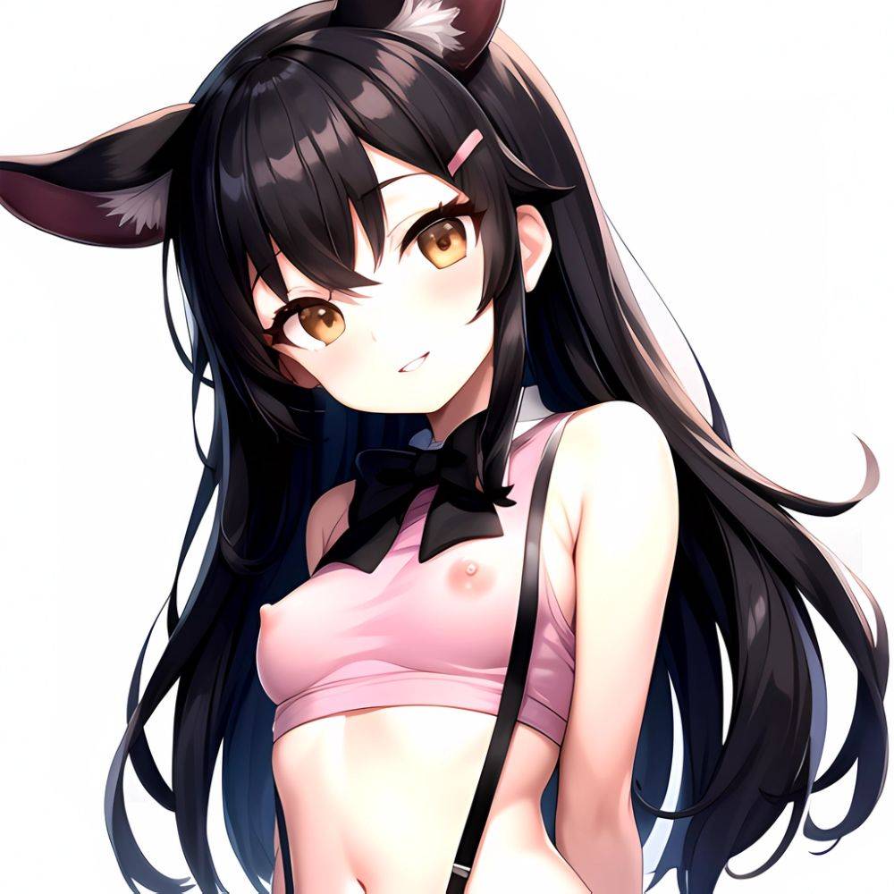 1girl Aardvark Kemono Friends Animal Ears Bare Shoulders Black Bow Black Bowtie Black Hair Bow Bowtie Breasts Brown Eyes Cropped, 2098768787 - AIHentai - #main