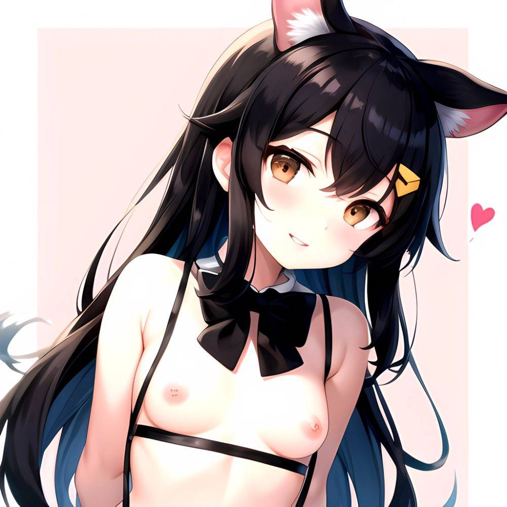 1girl Aardvark Kemono Friends Animal Ears Bare Shoulders Black Bow Black Bowtie Black Hair Bow Bowtie Breasts Brown Eyes Cropped, 2448939093 - AIHentai - #main