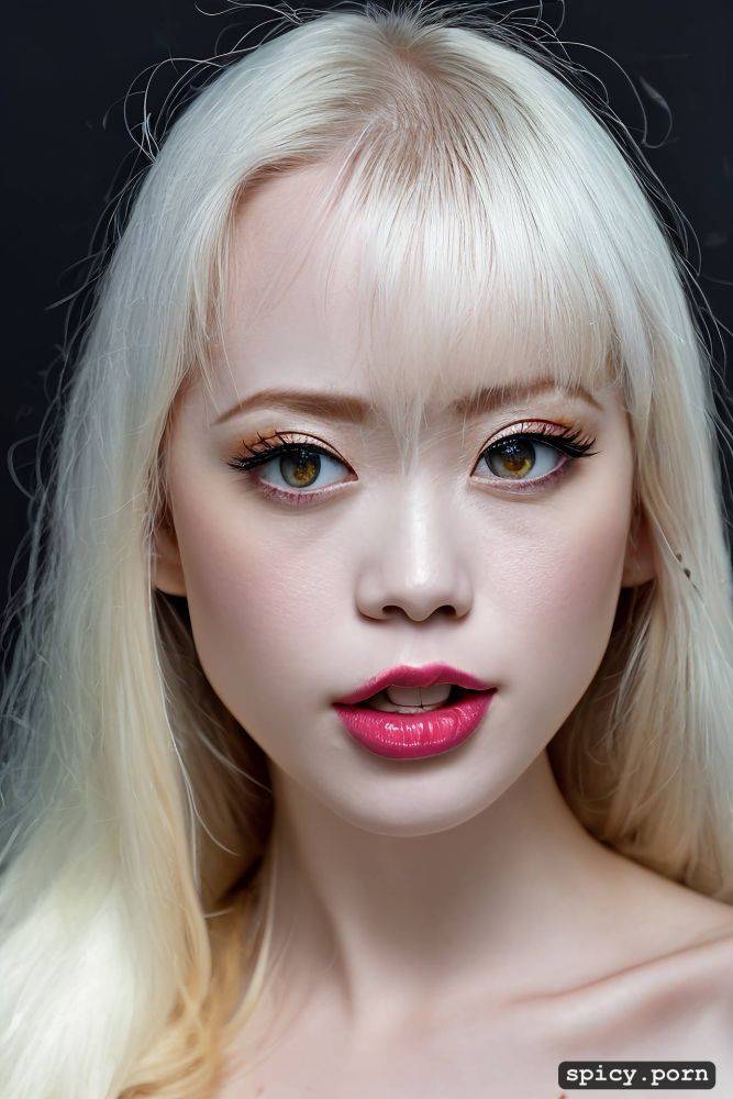 cute face, white nails, albino, white lips, utc, asia, white color - #main