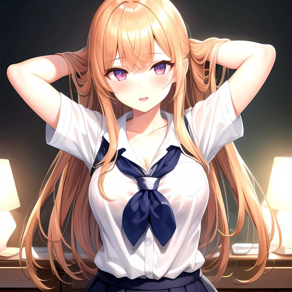 1girl Solo Schoolgirl Pov Arms Behind Head, 420991627 - AIHentai - #main