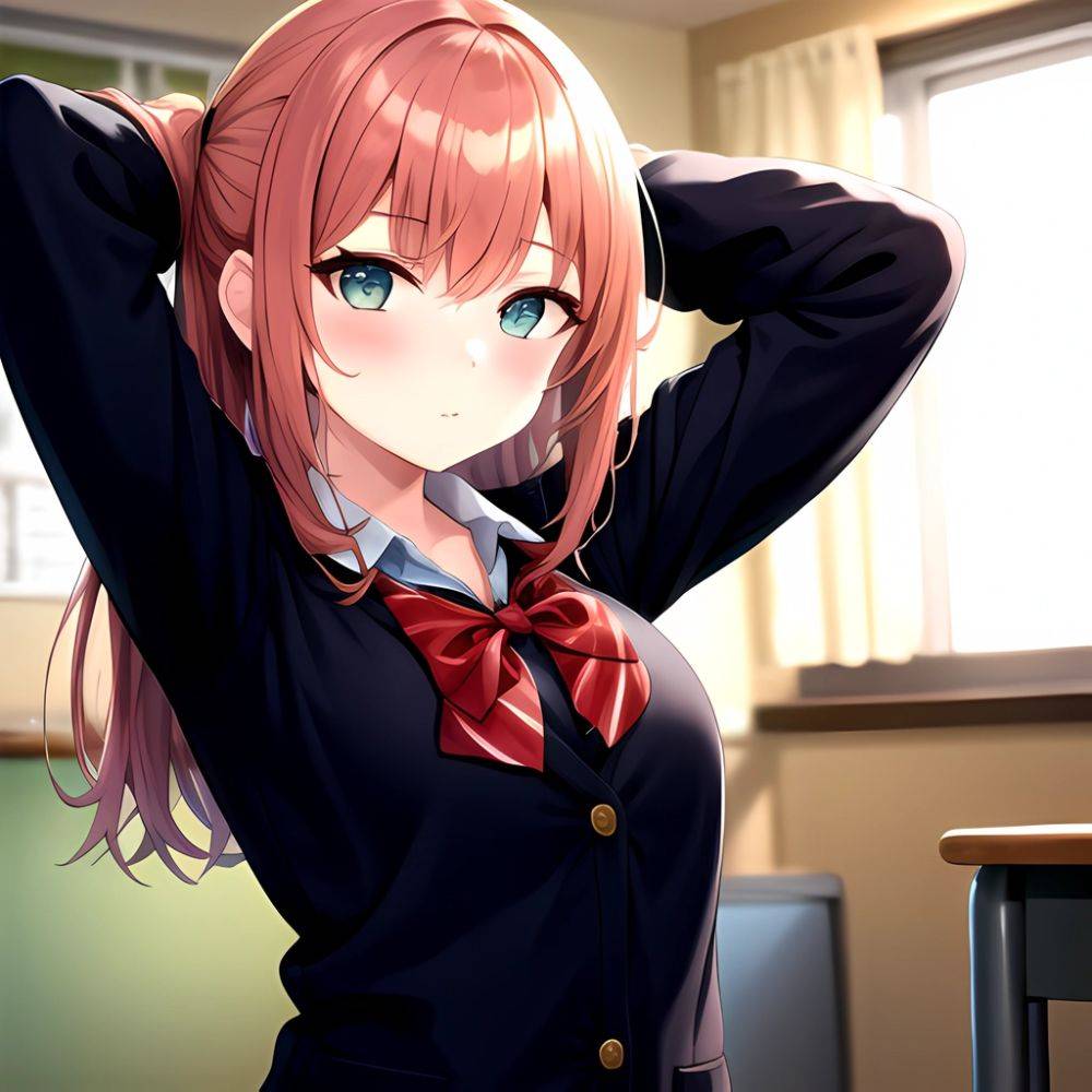 1girl Solo Schoolgirl Pov Arms Behind Head, 243557534 - AIHentai - #main
