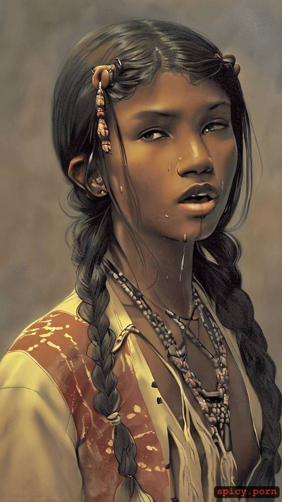opened shirt, oil painting, facing the viewer, intricate long hair - #main
