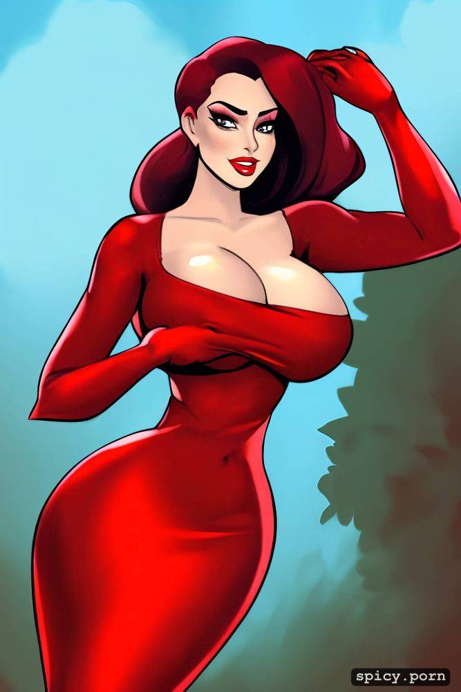 highly detailed, jessica rabbit, busty, 1woman, nude, centered - #main