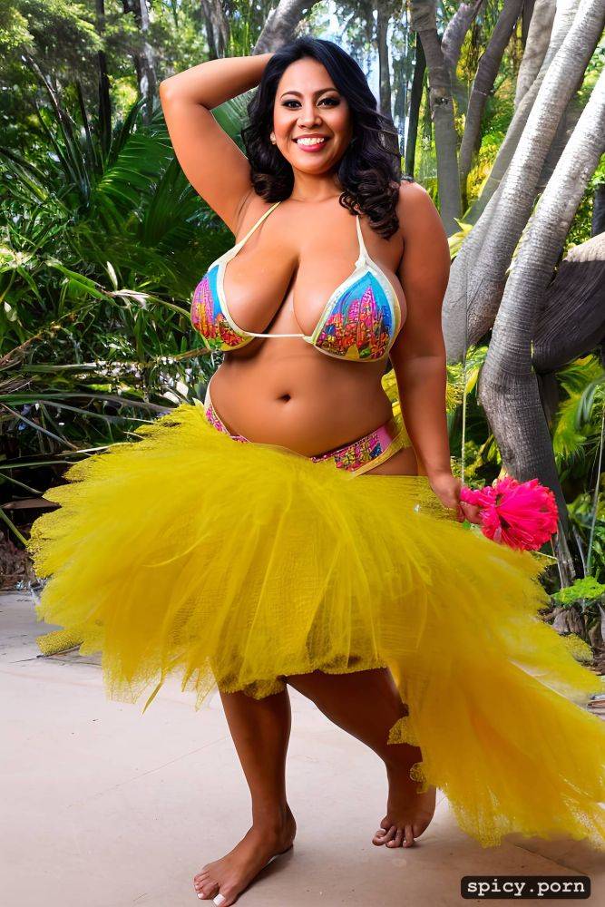 giant hanging boobs, performing on stage, color portrait, curvy body - #main