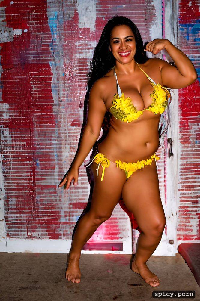 giant hanging boobs, performing on stage, color portrait, curvy body - #main