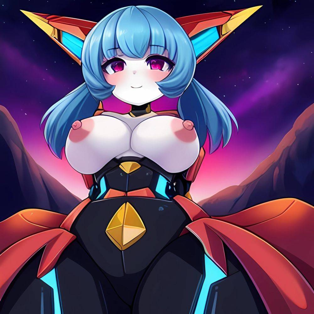 Android Exposed Breasts Pov Gynoid Mecha Girl Robot Robot Girl Twintails Vermana Arms Behind Back, 1046456054 - AIHentai - #main
