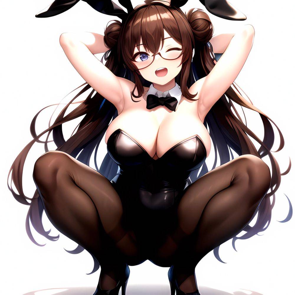 Namhorm Puzenketsu 1girl D Animal Ears Arms Behind Head Armpits Bare Arms Bare Shoulders Black Footwear Black Leotard Breasts Br, 1429590457 - AIHentai - #main