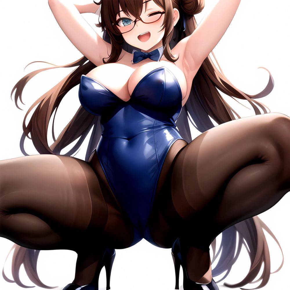 Namhorm Puzenketsu 1girl D Animal Ears Arms Behind Head Armpits Bare Arms Bare Shoulders Black Footwear Black Leotard Breasts Br, 671984591 - AIHentai - #main