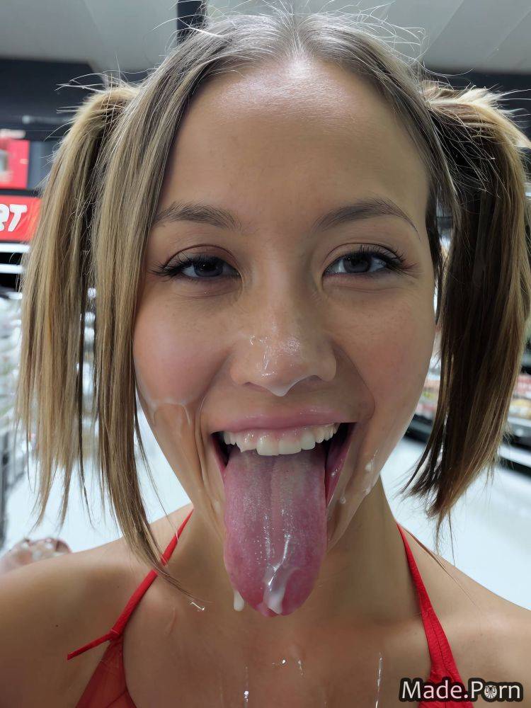 Ahegao bimbo laughing photo looking at viewer chinese gloryhole AI porn - #main