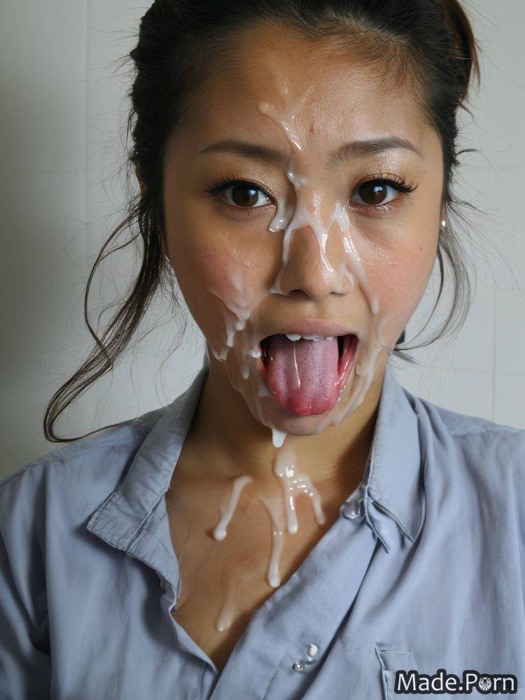 Facial 18 ahegao close up perfect boobs bukkake cumshot AI porn - #main