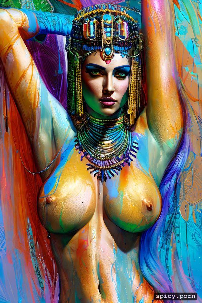 highly detailed, vibrant, cleopatra princess, key visual, precise lineart - #main