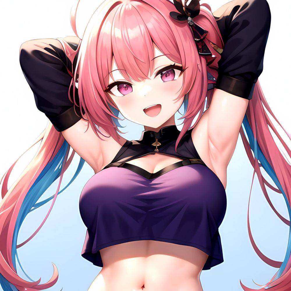 1girl D Absurdres Armpits Arms Behind Head Azur Lane Blush Breasts Bremerton Azur Lane Crop Top Highres Large Breasts Looking, 1931715908 - AIHentai - #main