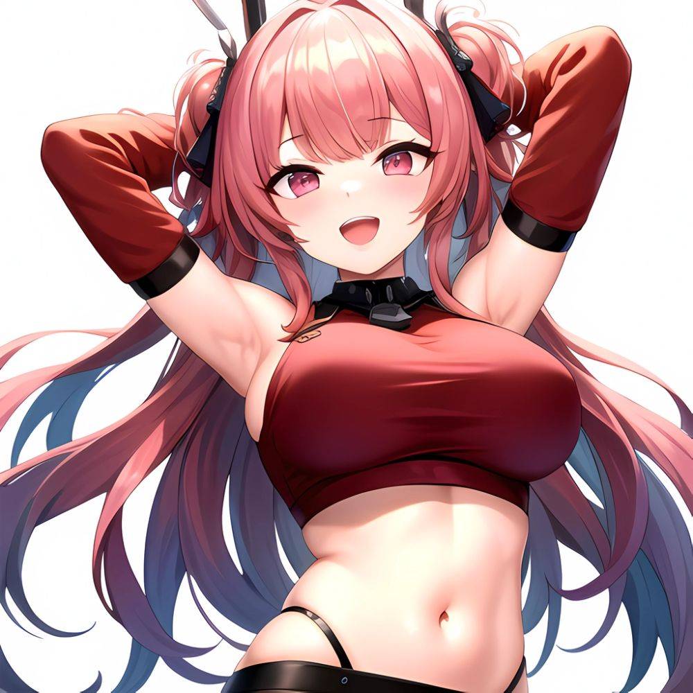 1girl D Absurdres Armpits Arms Behind Head Azur Lane Blush Breasts Bremerton Azur Lane Crop Top Highres Large Breasts Looking, 2589644924 - AIHentai - #main