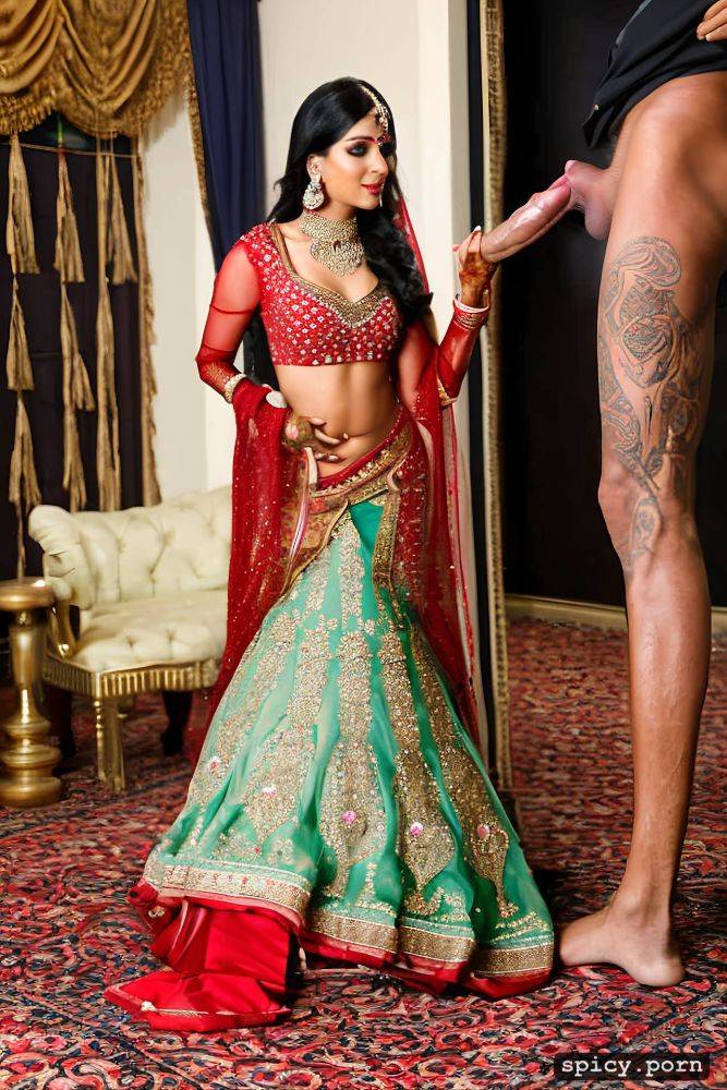 sexy indian bride with short dark hair, ultra realistic photo highly detailed and proportional realistic human face - #main