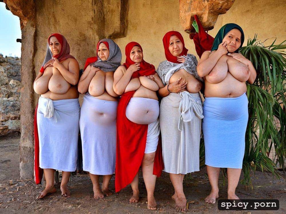 wide hips, real human anatomy, above view, big fat huge saggy boobs - #main