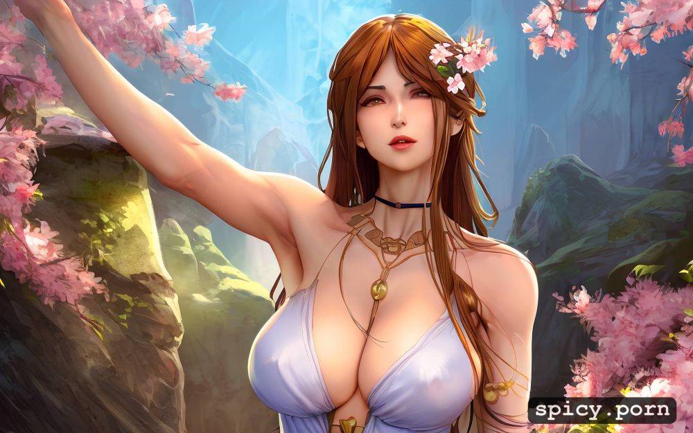 highres, masterpiece, woman cgsociety, vibrant colors, a close up of a woman in a costume - #main