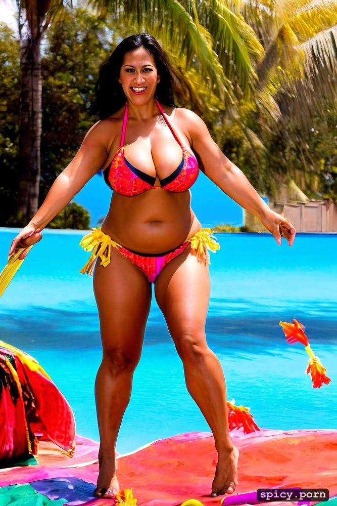 giant hanging boobs, performing on stage, color portrait, curvy body - #main