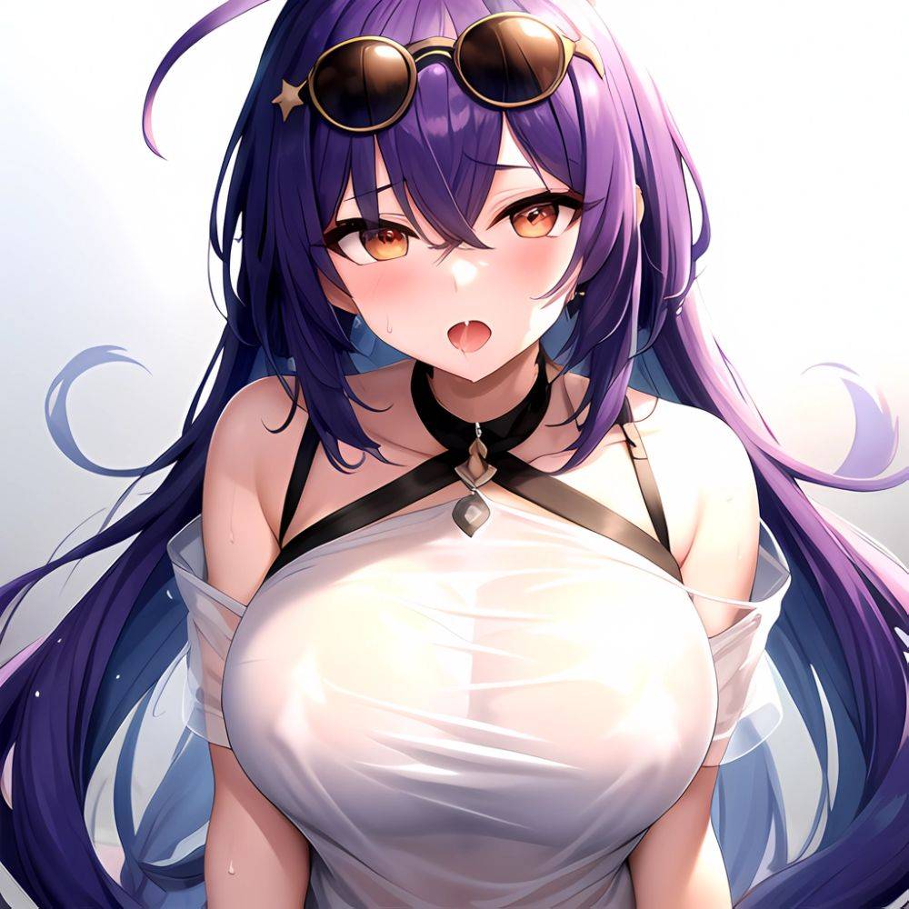 1girl Absurdres Breasts Collarbone Cum Ejaculation Eyewear On Head Hetero Highres Honkai Star Rail Honkai Series Hu Dako Kafka H, 3373743198 - AI Hentai - #main