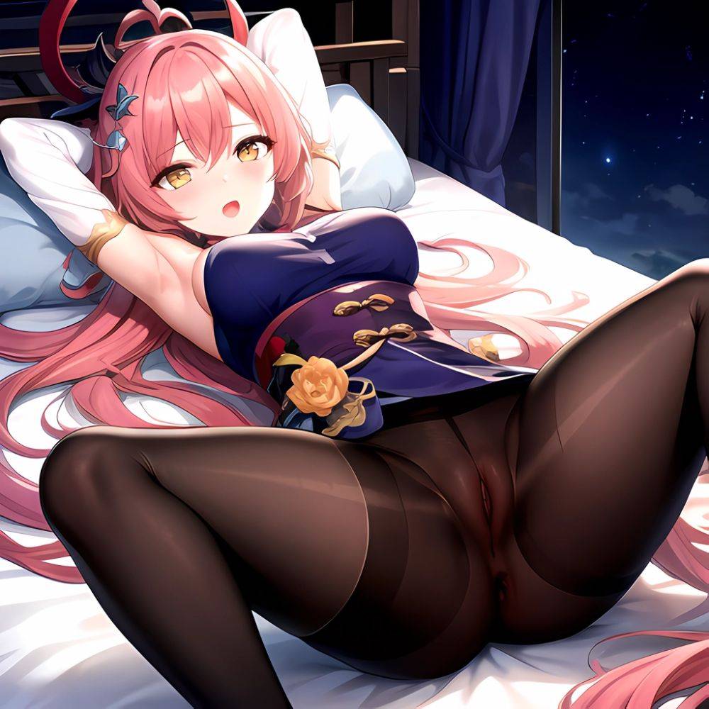 Fu Xuan Honkai Star Rail 1girl Anus Bare Shoulders Blush Forehead Jewel Hair Ornament Hair Stick Long Hair Looking At, 2504831392 - AI Hentai - #main
