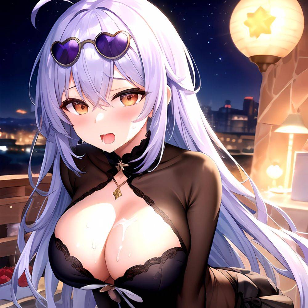 1girl Absurdres Breasts Collarbone Cum Ejaculation Eyewear On Head Hetero Highres Honkai Star Rail Honkai Series Hu Dako Kafka H, 369308475 - AI Hentai - #main
